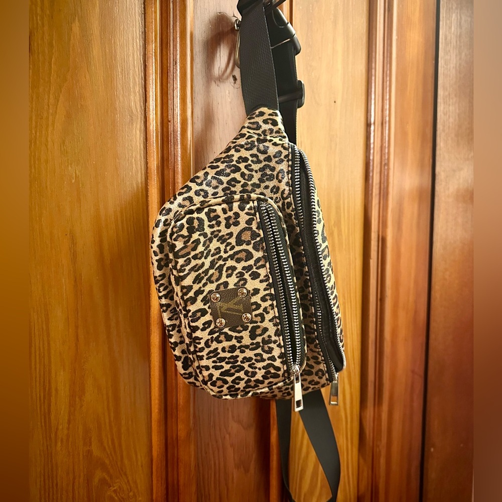 CHEETAH BAG W/ AUTHENTIC LV PATCH